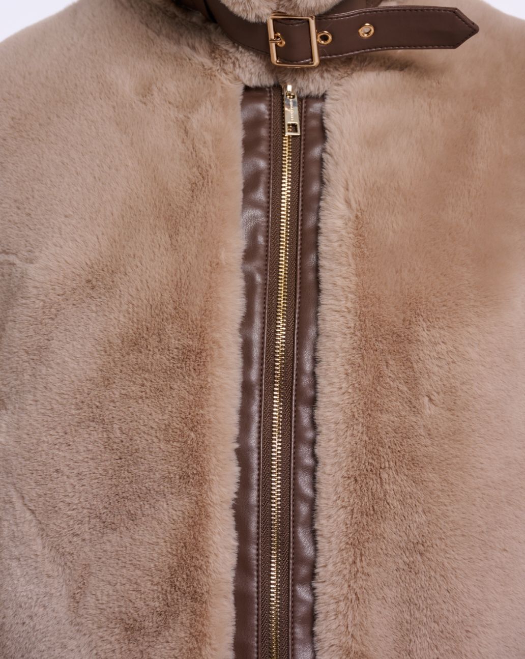 Rino&Pelle Lambra Short Faux Fur Jacket Oat Jas