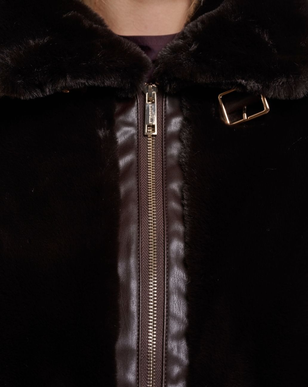 Rino&Pelle Lambra Short Faux Fur Jacket Peated 
