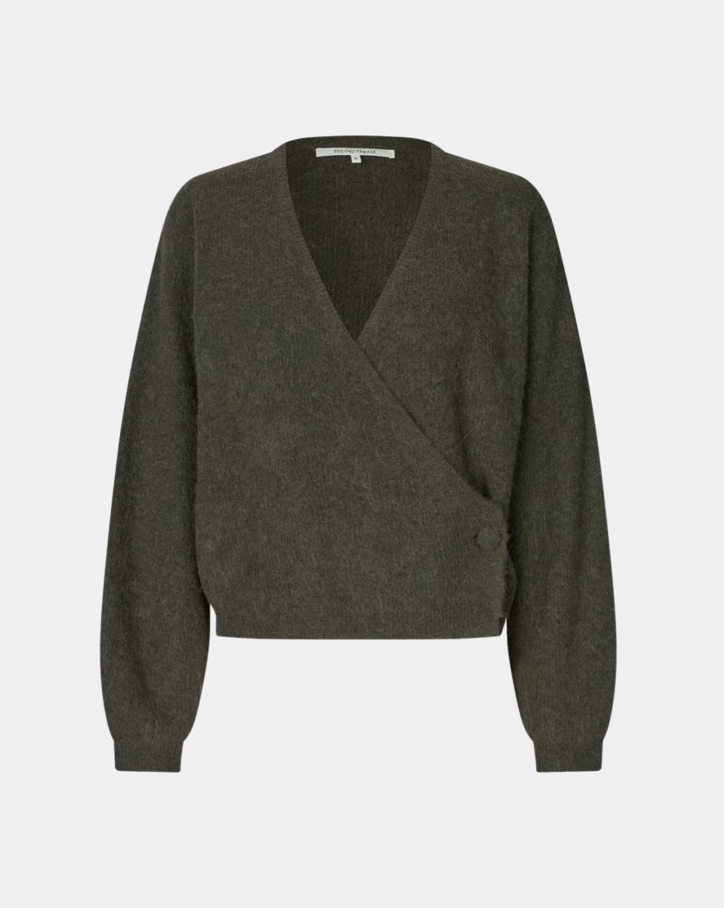 Second Female Gabby Wrap Knit Trui
 Black Olive
