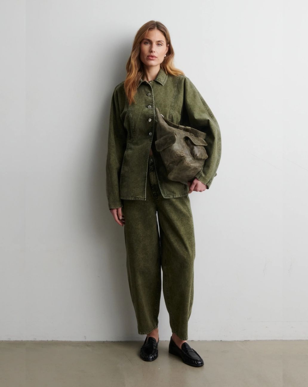Second Female Jaye Denim Barrel Jeans Green 