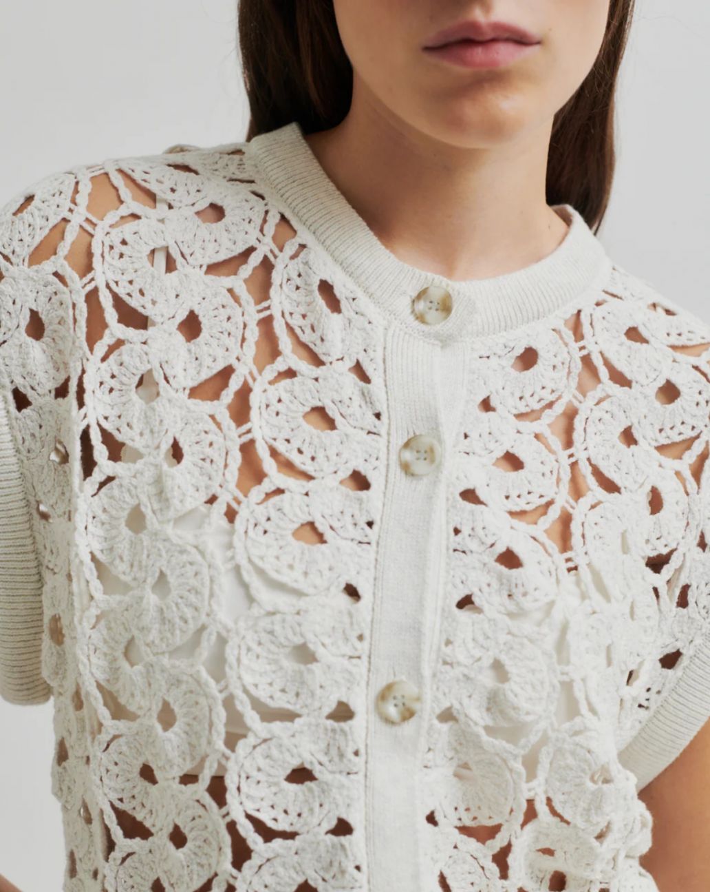 Second Female Coralie Knit Vest offwhite