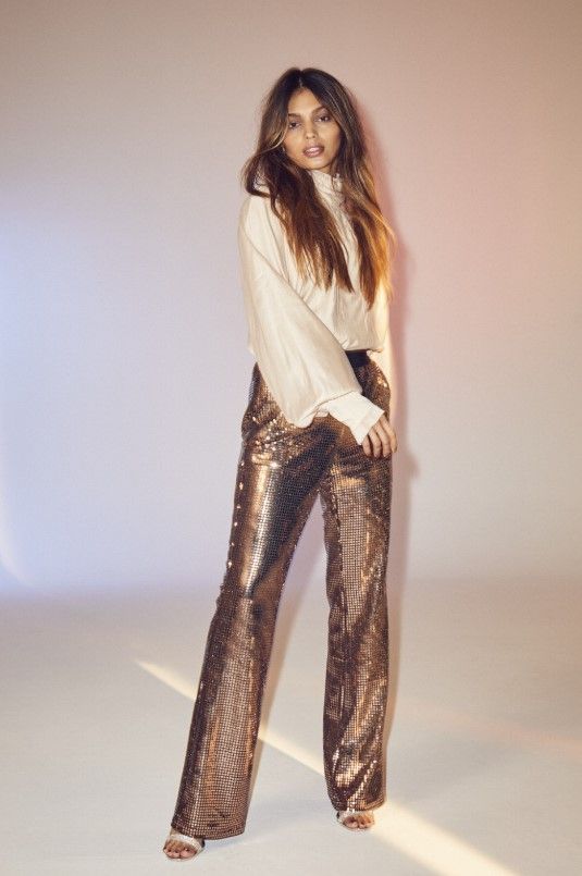 Co'Couture Mirror Flare Pant Bronze