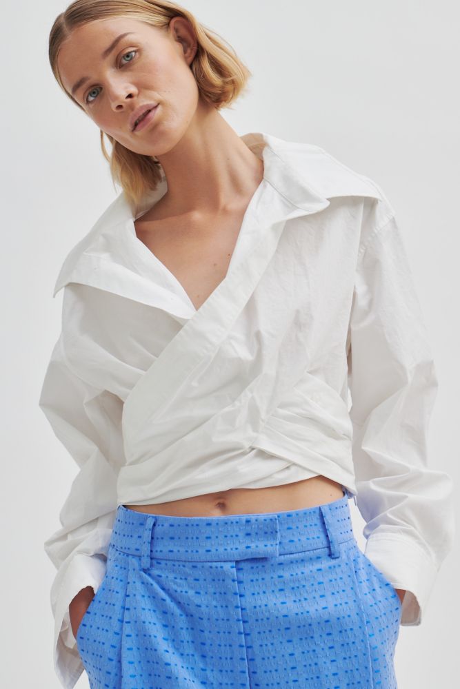 Second Female Closa Wrap Shirt White