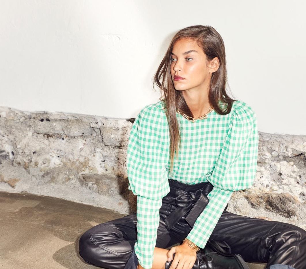 Groene tartan on sale blouse