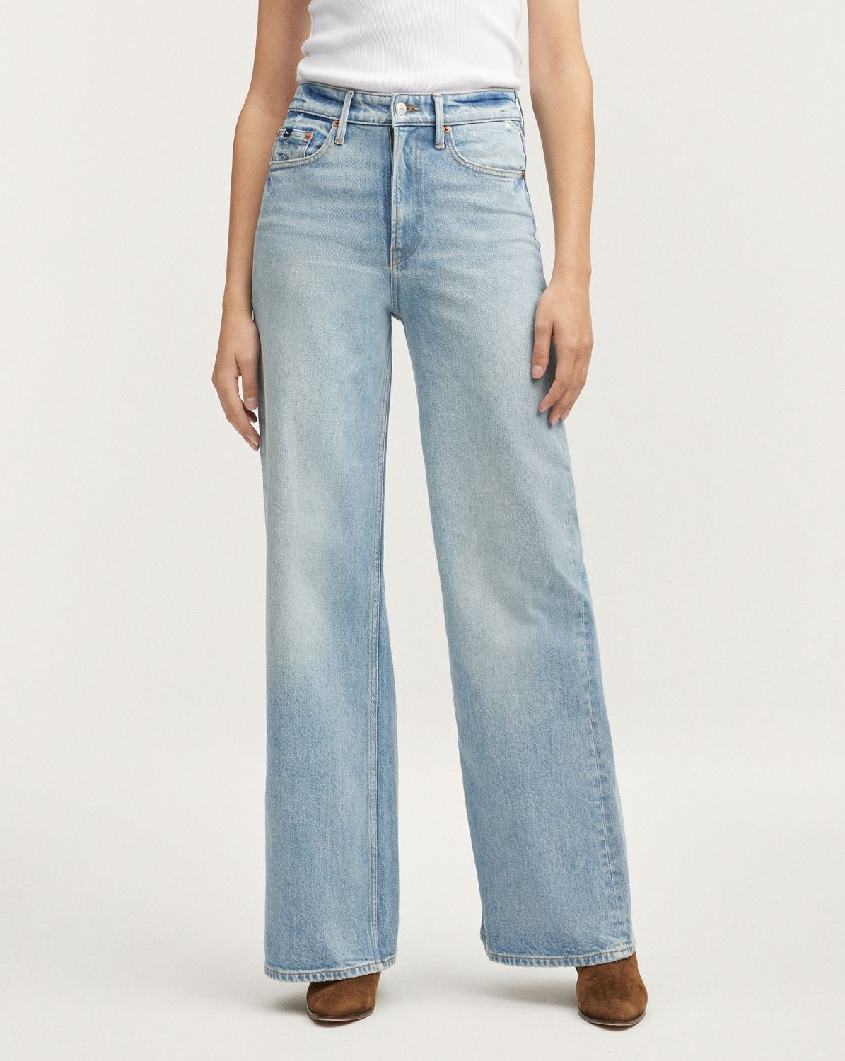 Denham miku comfort stretch stone blue online kopen bij LDH Moda