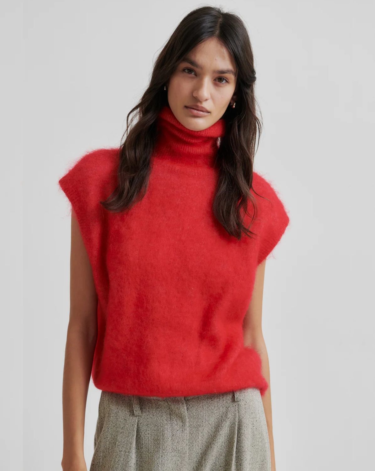 Second Female Anneleen Knit Vest Goji Berry online kopen bij LDH