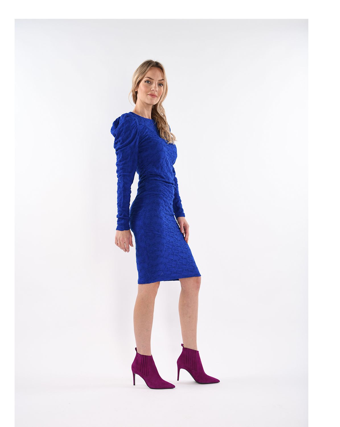 Co'Couture Drape Dress Blue kopen bij LDH Moda. Dalia-New Blue