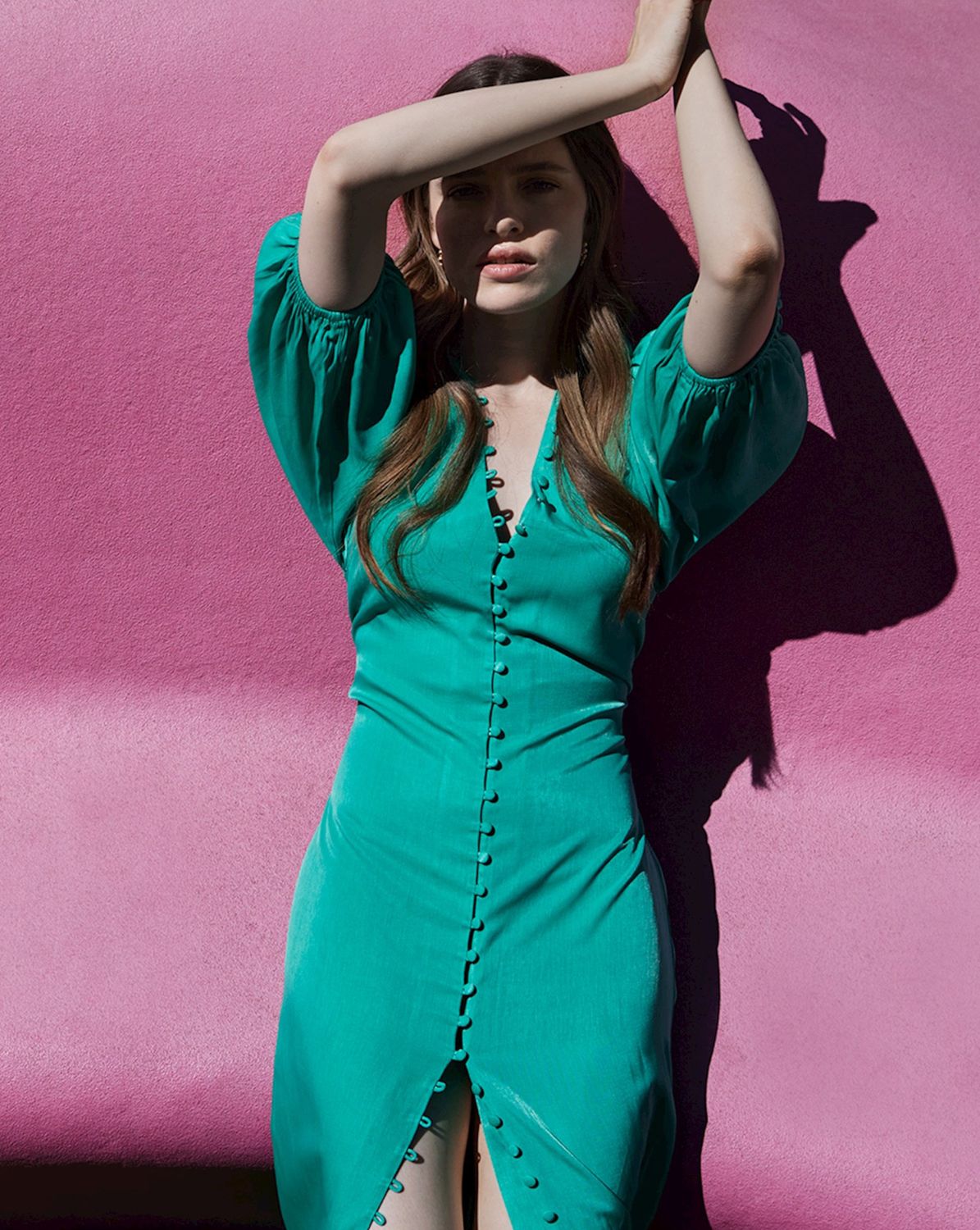 green emerald velvet dress Liana Midi Dress main image 0
