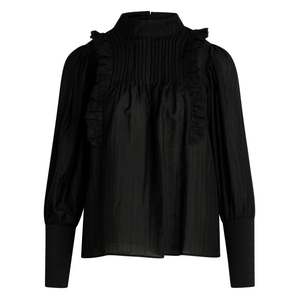 Co'Couture Lisissa Frill Blouse Black