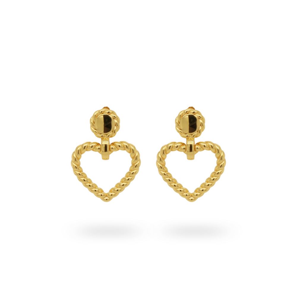 24Kae Statement Earrings Heart Shaped 42405Y