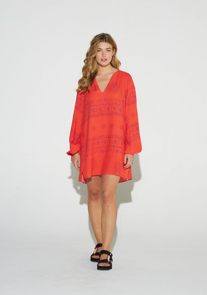 Harper&Yve Riley Jurk Orange Purple